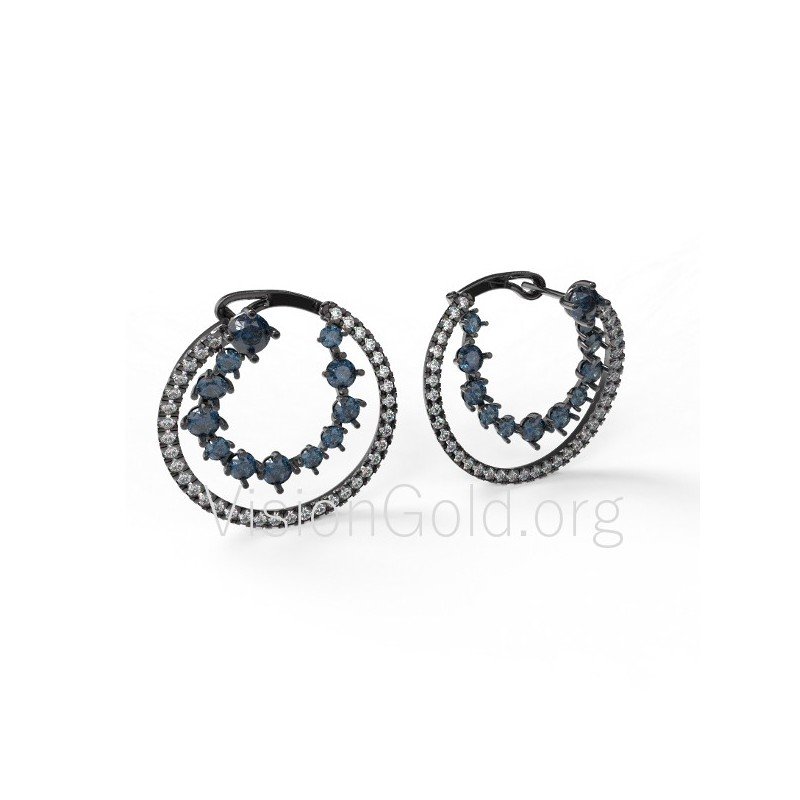 Pendientes aro diamantes 0069