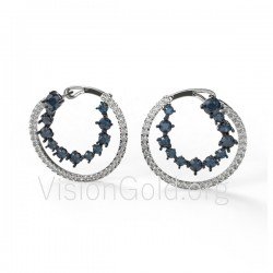 Pendientes aro diamantes 0069