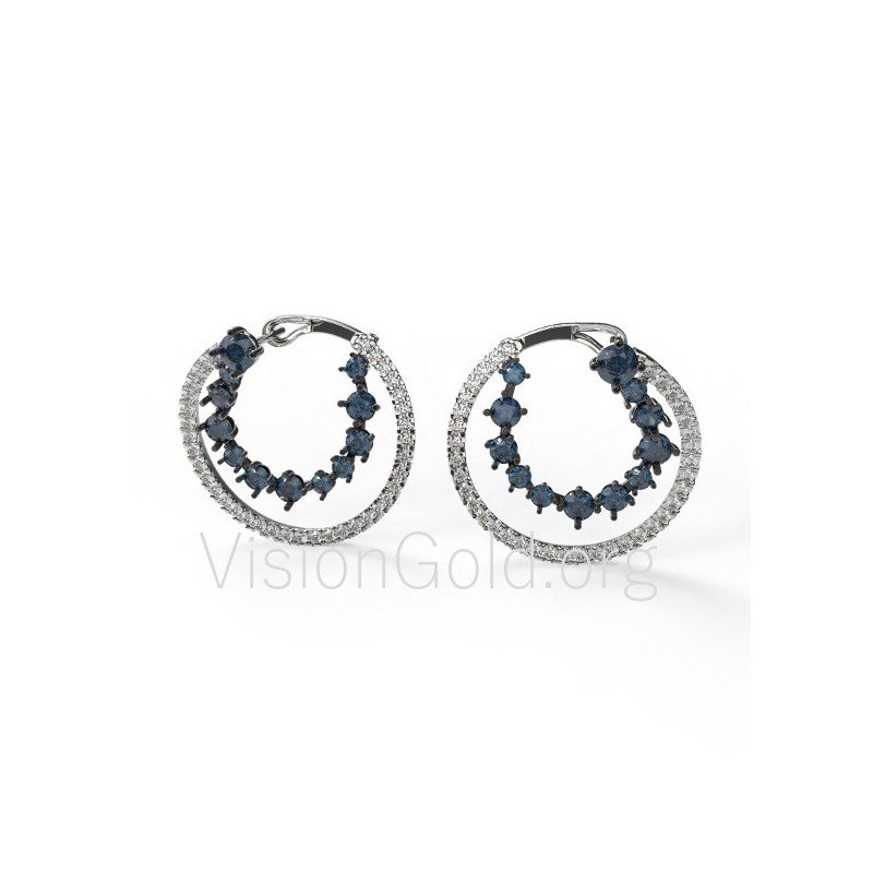 Pendientes aro diamantes 0069