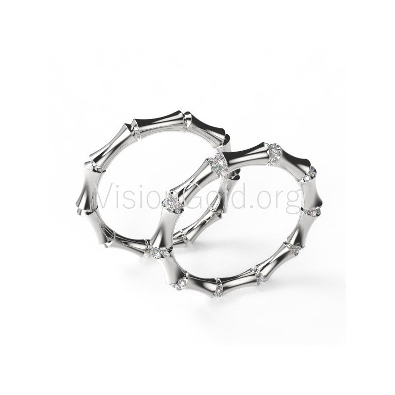 Обручальные кольца с бриллиантами 18 карат 0019