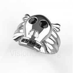 Day of the Dead Skull or Symbol Signet Ring  0478