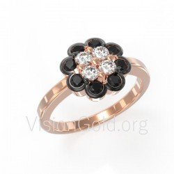 Anillo de moda para mujer, anillo scrooge de plata, anillo de oro plateado 0487