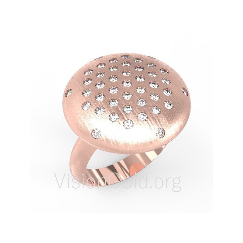 Dainty Sparkling Fashion Ring Gift Women Gold Rose Gold Silver