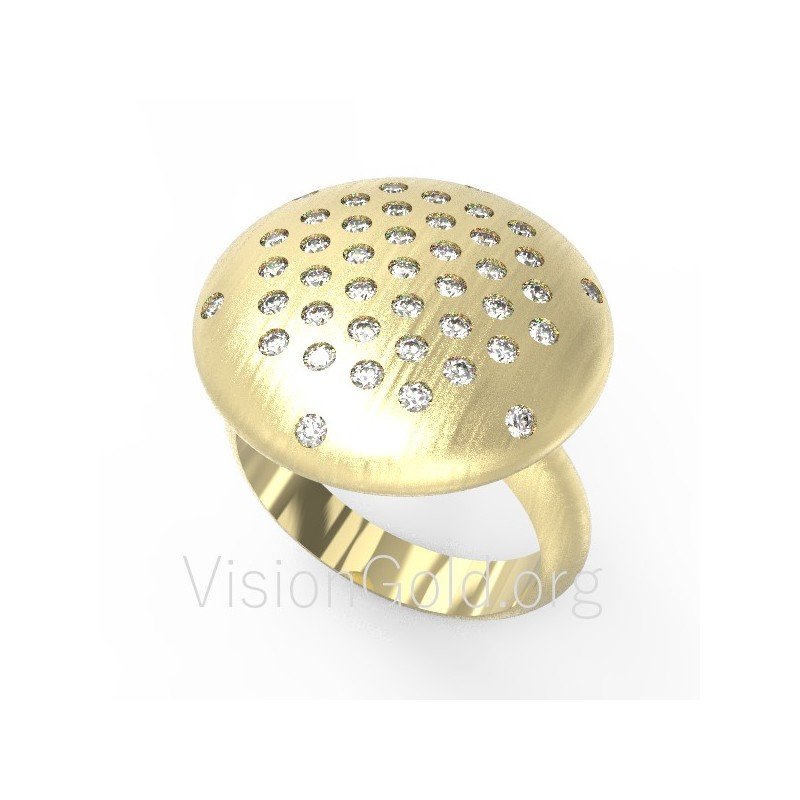 Dainty Sparkling Fashion Ring Gift Women Gold Rose Gold Silver