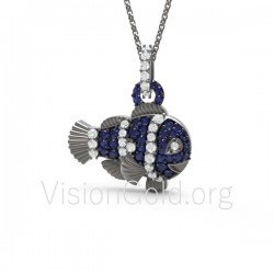 Colgante pez con diamantes 0294