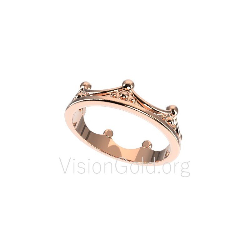 Crown Ring Silver Queen Splint Ring Solid 925 Silver Ring