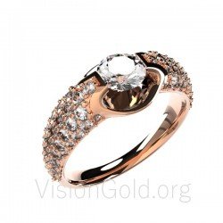 White Zircon Round Ring | White Zircon Ring | Wedding Ring | Engagement Ring | Dainty Ring | Love Ring | Gift For Her 0516