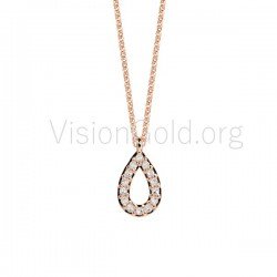 VisionGold.org® Ожерелье-слеза серебряное ожерелье-слеза сваровски 0075