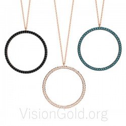 Modische Kreis-Halskette-CIRCLE OF LIFE-Lebenskreis-CIRCLE OF