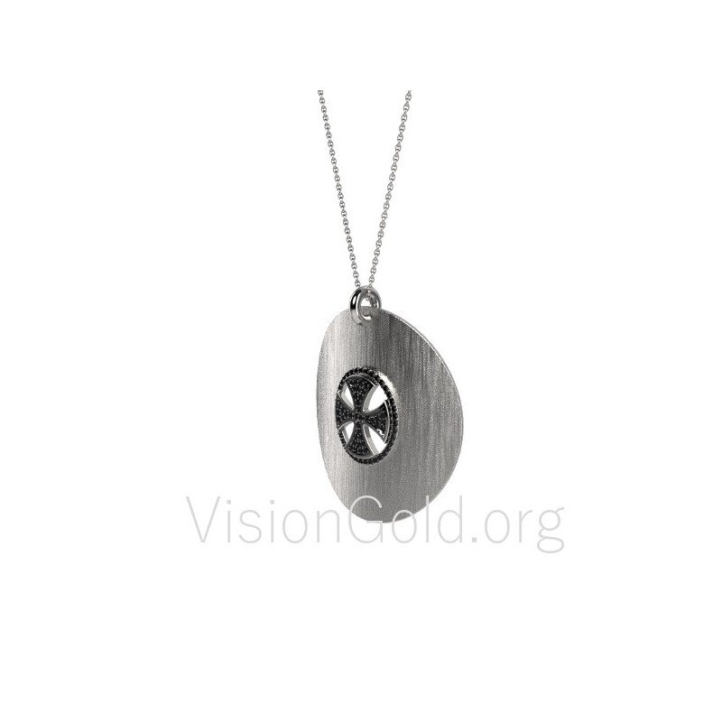 Modische Halskette mit Kreuz 0304