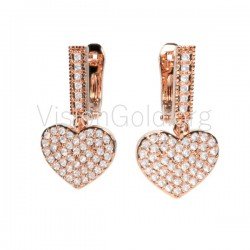 Χειροποίητα σκουλαρίκια καρδιές 0085