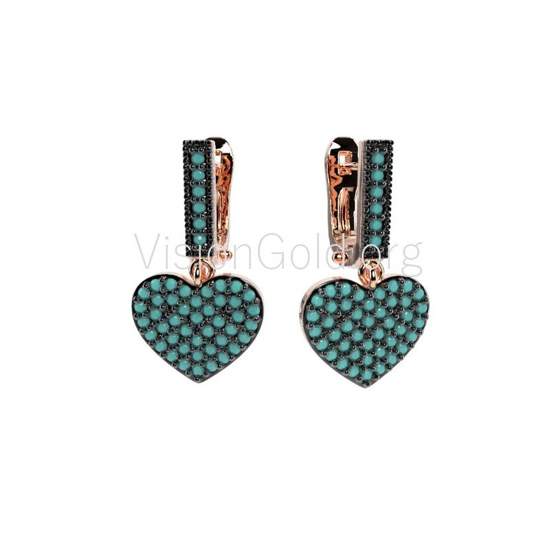 Pendientes corazón hechos a mano 0085