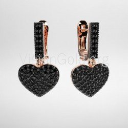 Pendientes corazón hechos a mano 0085