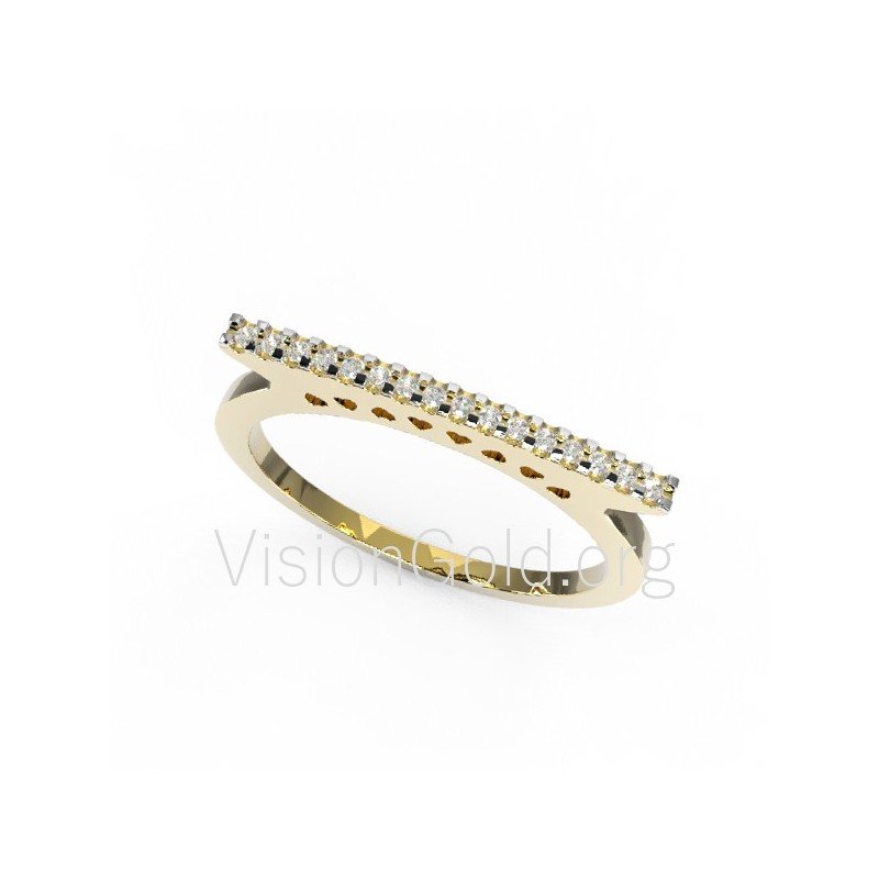 Diamond bar ring 0088