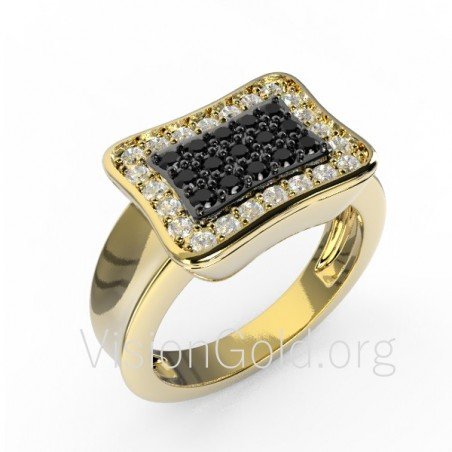 Gold ring with diamonds 0075