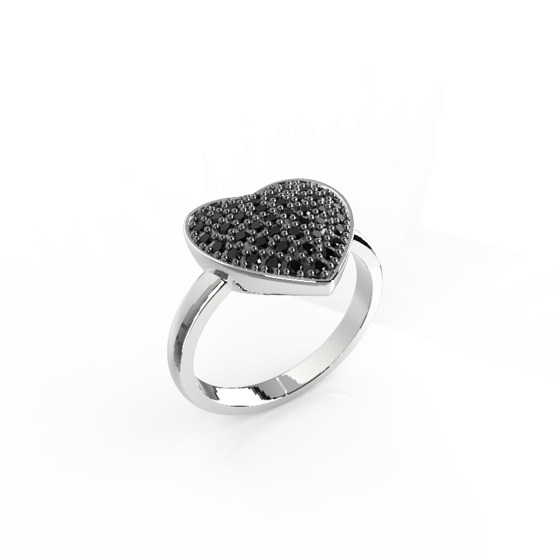 Романтическое женское кольцо в форме сердца 0159