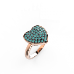 Романтическое женское кольцо в форме сердца 0159