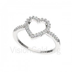 Χρυσό δαχτυλίδι καρδιά 0093