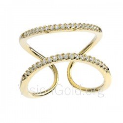 Χρυσό γυναικείο δαχτυλίδι0086