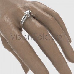 Λευκόχρυσο Διαμαντένιο Μονόπετρο 0032