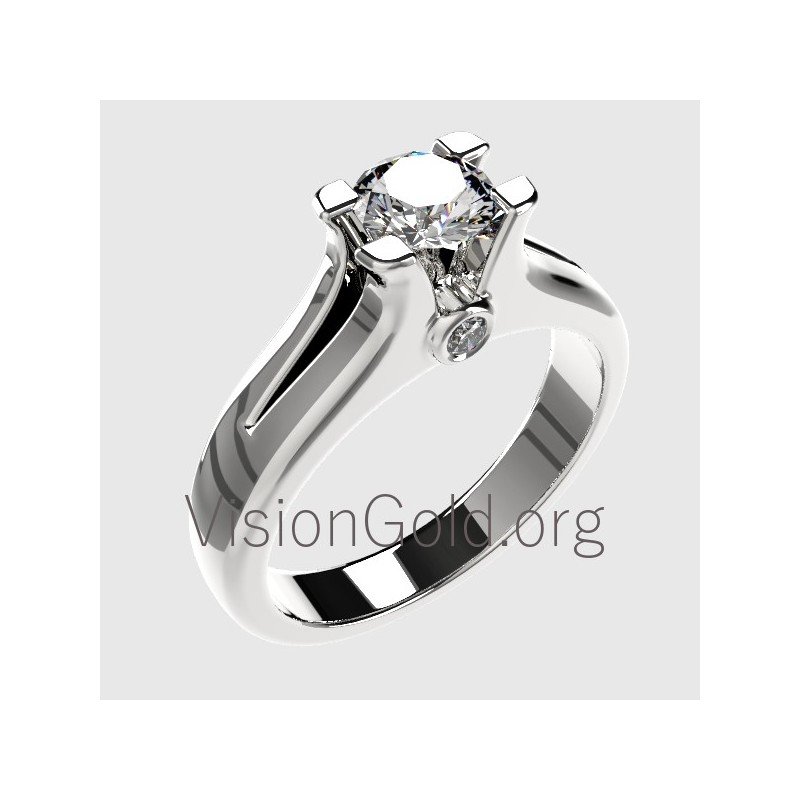 Λευκόχρυσο Διαμαντένιο Μονόπετρο 0032