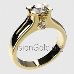 Weißgold Diamant Solitär 0032