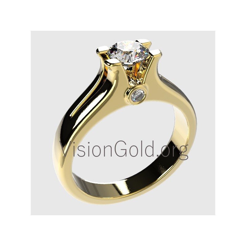 Weißgold Diamant Solitär 0032