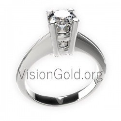 Обручальное кольцо с бриллиантом 0062