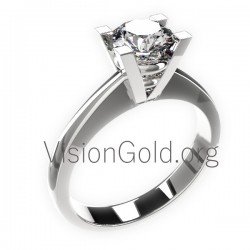 Anillos de una sola piedra baratos - Anillos de una sola piedra 0076