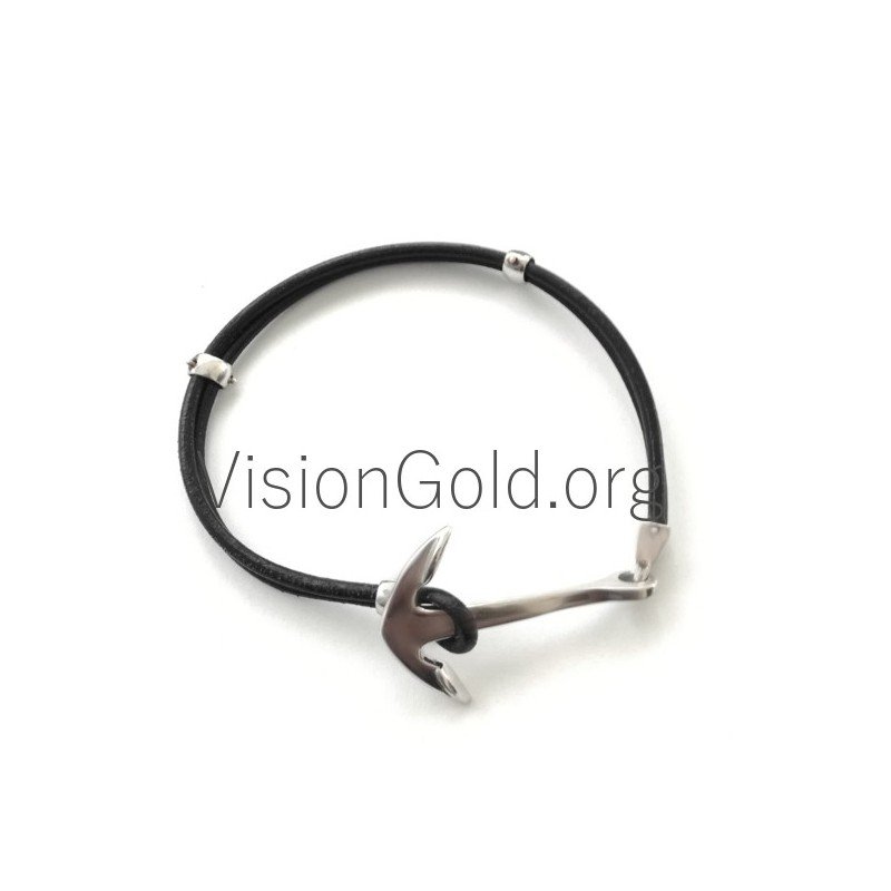 Pulsera hombre ancla 0009