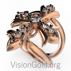 Damen Kreuz Ring - Silber Kreuz Ring - Gold Kreuz Ring 0023