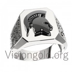 Мужское кольцо ручной работы из серебра 925 пробы со