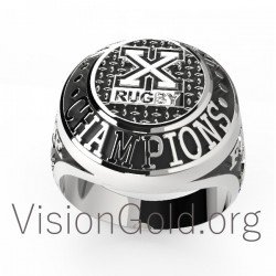 Специальное мужское кольцо из серебра американского колледжа 0021