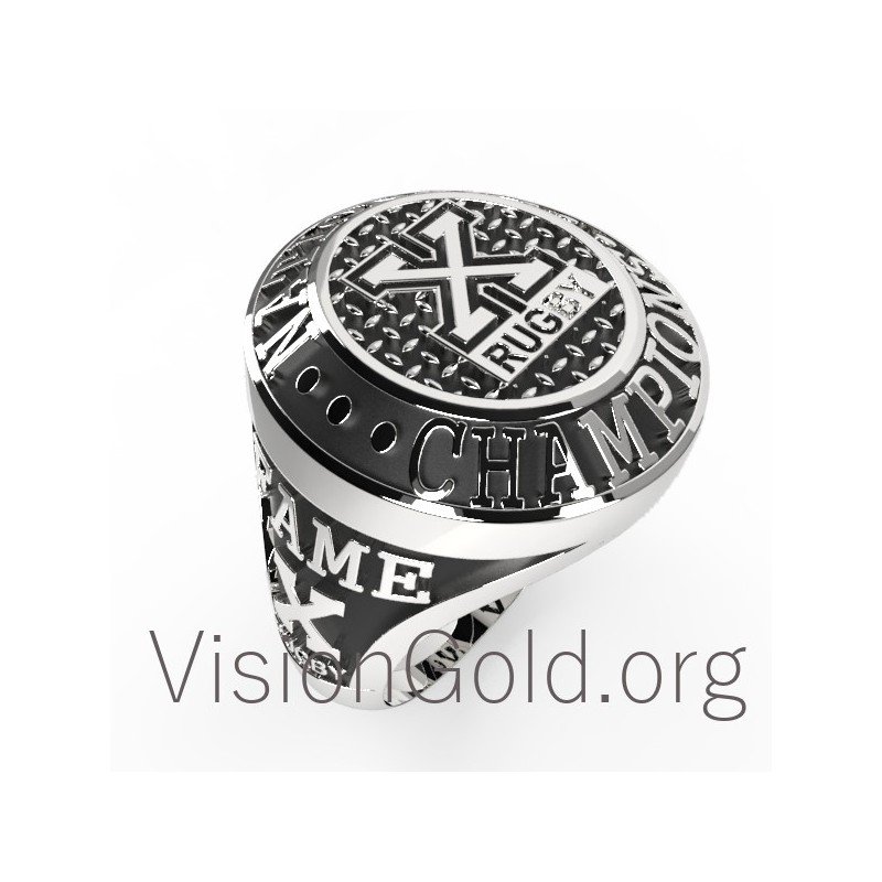 Специальное мужское кольцо из серебра американского колледжа