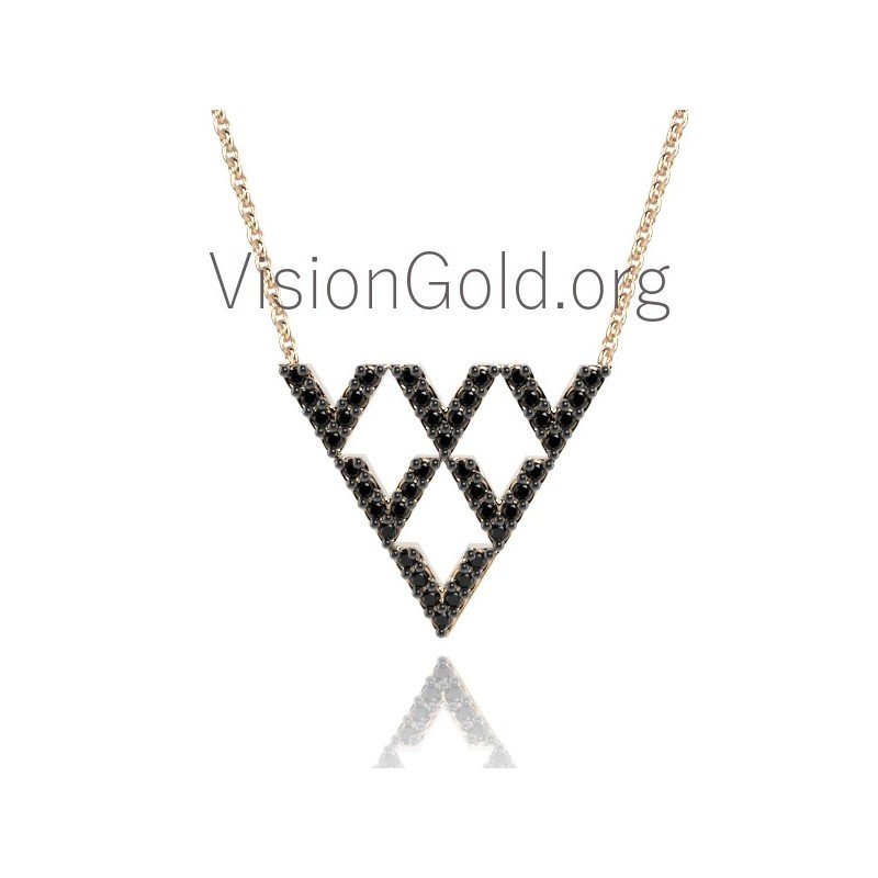 Collar de plata con piedras 0312