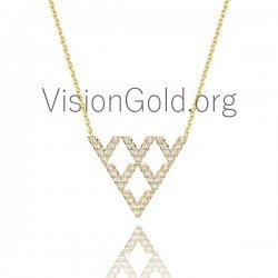 Ασημένιο κολιέ με πέτρες 0312