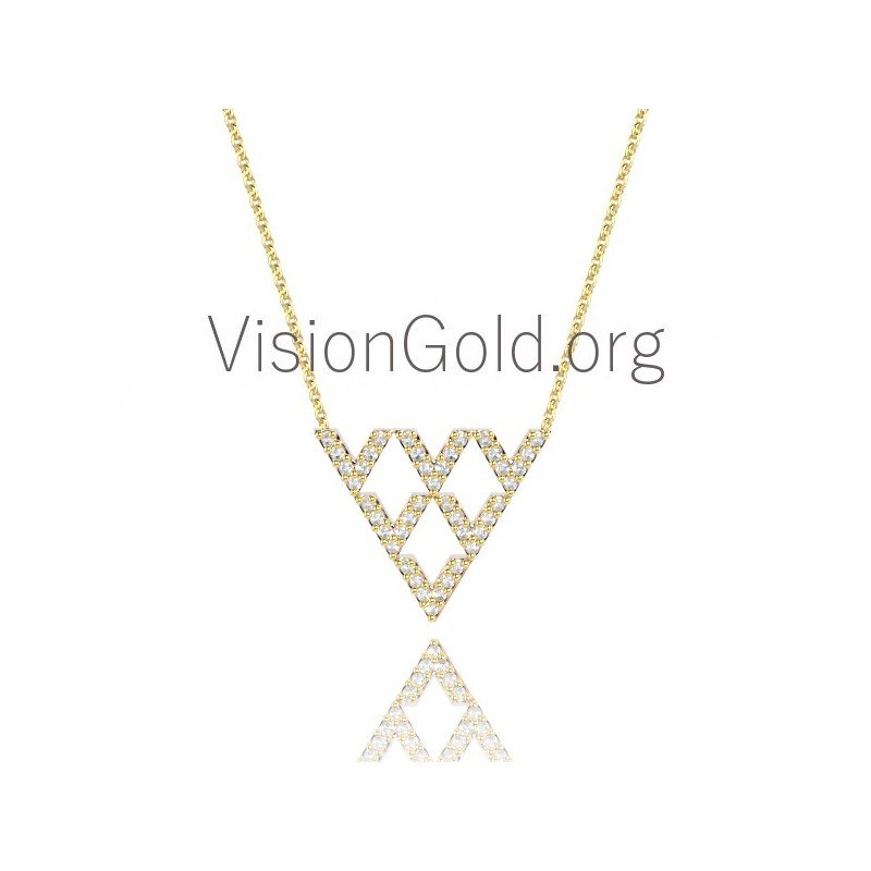 Collar de plata con piedras 0312