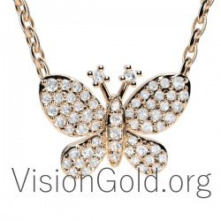 Collar mariposa oro 0232