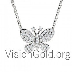 Collar mariposa oro 0232