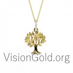 Χρυσό κολιέ το δέντρο της ζωής 0205