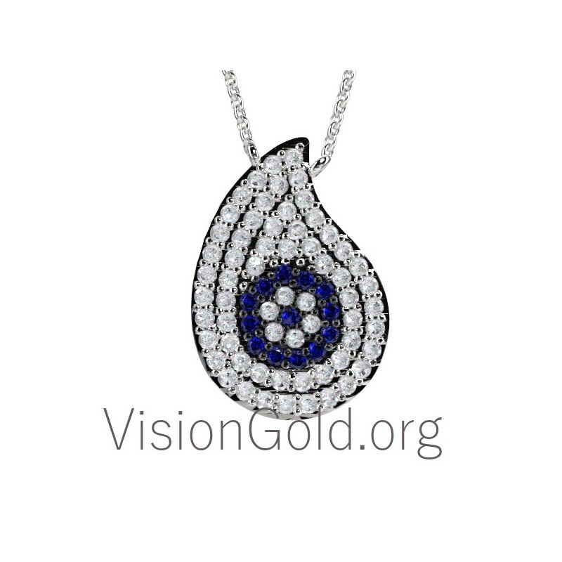 Drop Evil Eye Necklaces for Women