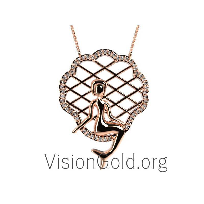 Ασημένιo κολιέ γοργόνα 0110