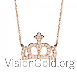 Μοναδικο Γυναικειο Κολιε Μενταγιον Κορωνα Σε Ασημι Η Χρυσο