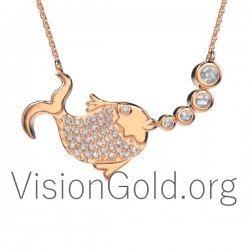 Женское ожерелье Рыба Ожерелье|Серебряное ожерелье рыбы|Серебряное ожерелье рыбы 925|Женские украшения
