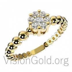 Anillo de oro con diamantes 0526