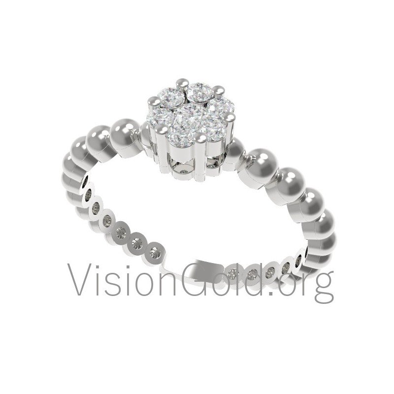 Χρυσό δαχτυλίδι με διαμάντια 0526