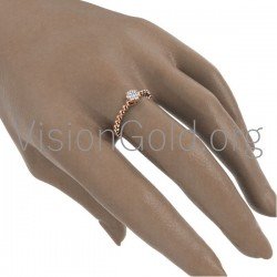 Anillo de oro con diamantes 0526