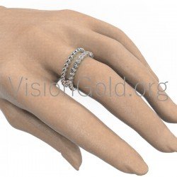 Современное кольцо с бриллиантом 0528