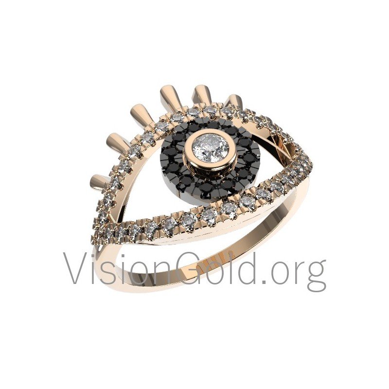 Δαχτυλίδι μάτι με διαμάντια 0530