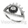 Evil eye ring with diamonds 0530